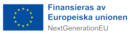 EU-logga med text till höger, Finansieras av Europeiska unionen, NextGenerationEU. 